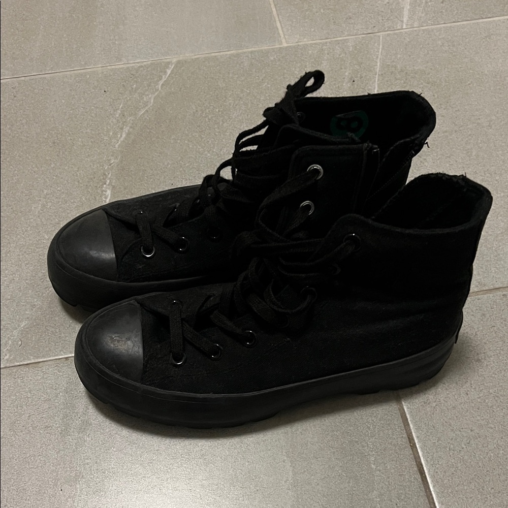 Black High-Top Sneakers